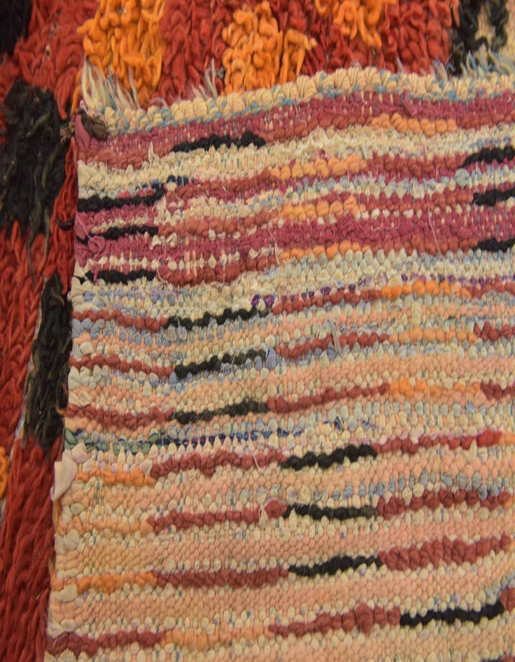 Detail image of 4' 6 x 7' 8  Hand Knotted Moroccan Wool Runner Rug