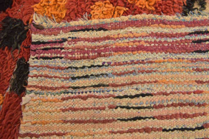 4' 6 x 7' 8 Hand Knotted Moroccan Wool Runner Rug