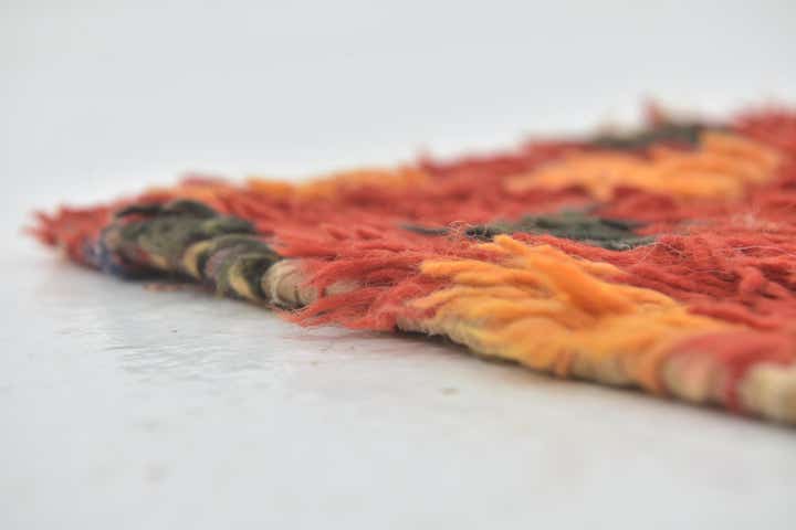 4' 6 x 7' 8 Hand Knotted Moroccan Wool Runner Rug