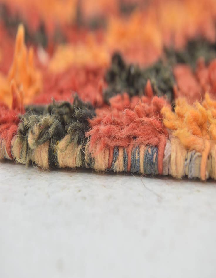 Detail image of 4' 6 x 7' 8  Hand Knotted Moroccan Wool Runner Rug