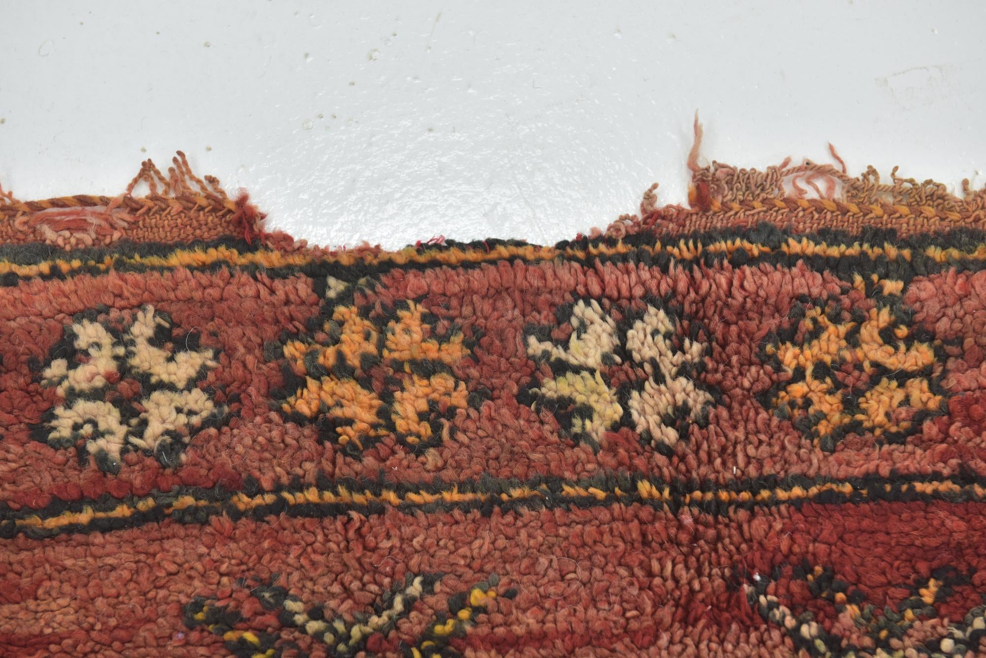 4' 3 x 8' 9 Hand Knotted Moroccan Wool Runner Rug