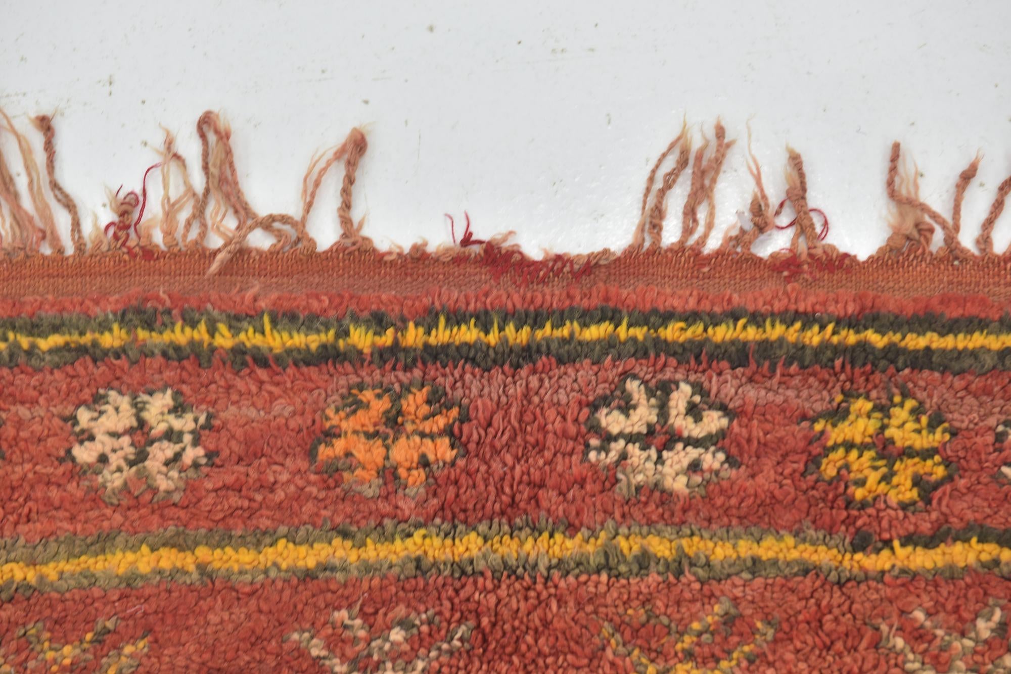 4' 3 x 8' 9 Hand Knotted Moroccan Wool Runner Rug