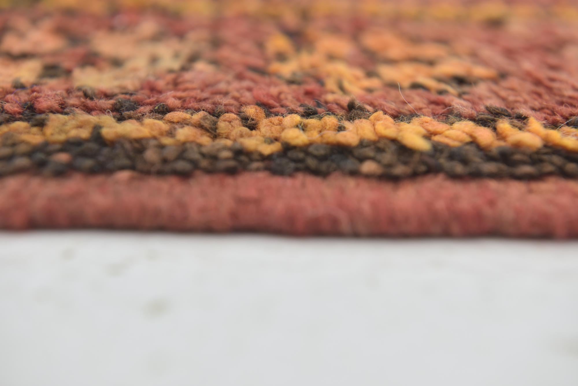 4' 3 x 8' 9 Hand Knotted Moroccan Wool Runner Rug