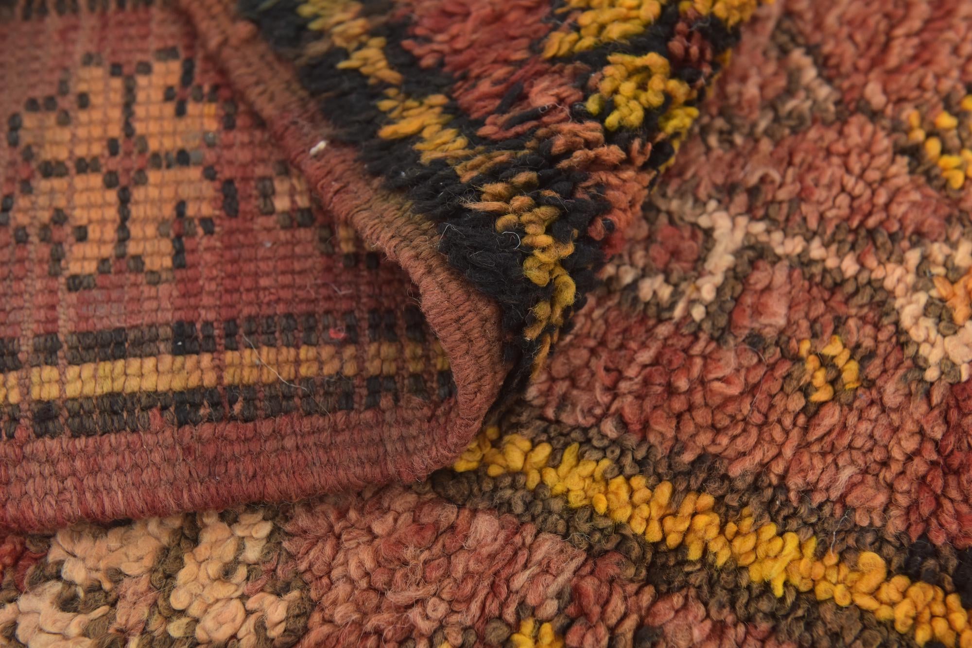 4' 3 x 8' 9 Hand Knotted Moroccan Wool Runner Rug
