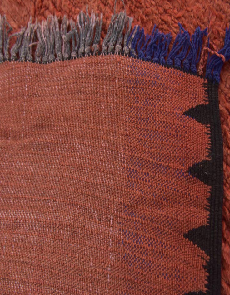 Detail image of 4' 10 x 9' 10  Hand Knotted Moroccan Wool Runner Rug