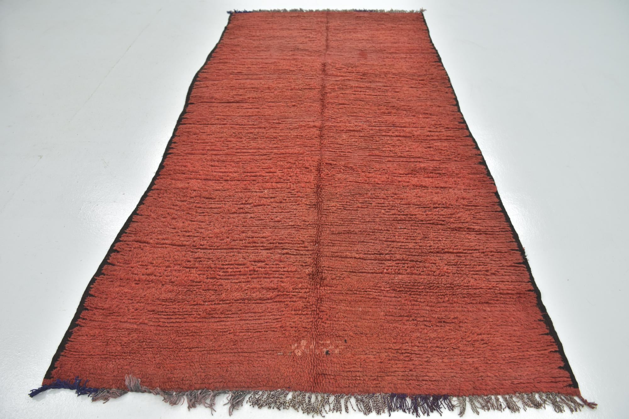 4' 10 x 9' 10 Hand Knotted Moroccan Wool Runner Rug