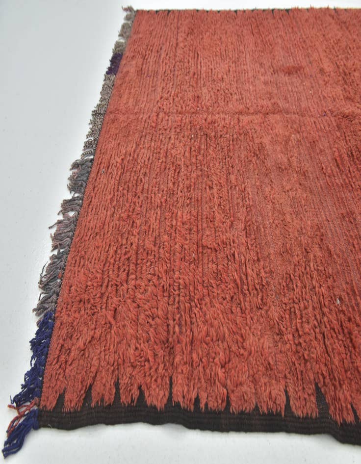 Detail image of 4' 10 x 9' 10  Hand Knotted Moroccan Wool Runner Rug