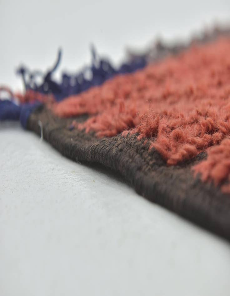 Detail image of 4' 10 x 9' 10  Hand Knotted Moroccan Wool Runner Rug