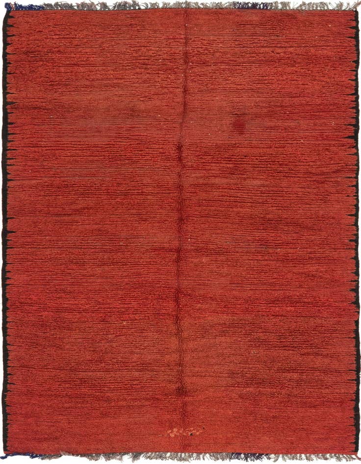 Detail image of 4' 10 x 9' 10 Hand Knotted Moroccan Wool Runner Rug