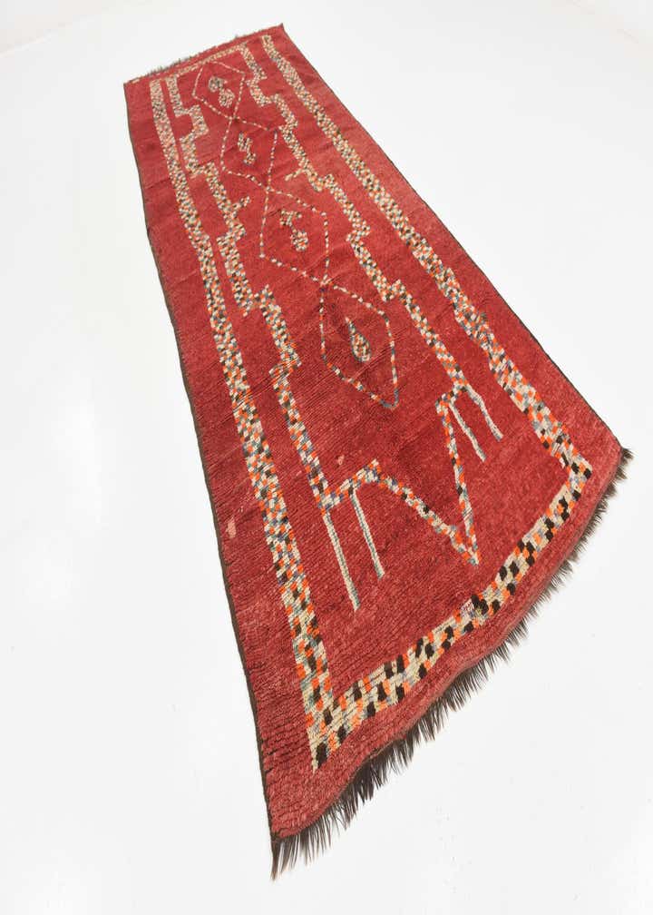 5' 4 x 13' 2 Hand Knotted Moroccan Wool Runner Rug