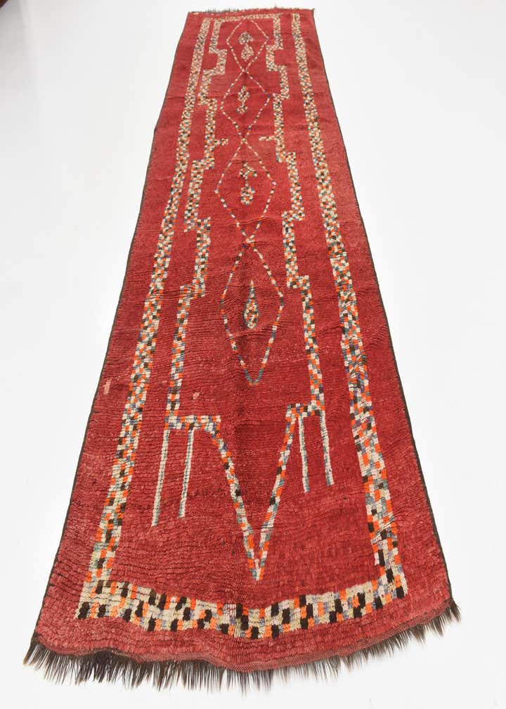5' 4 x 13' 2 Hand Knotted Moroccan Wool Runner Rug