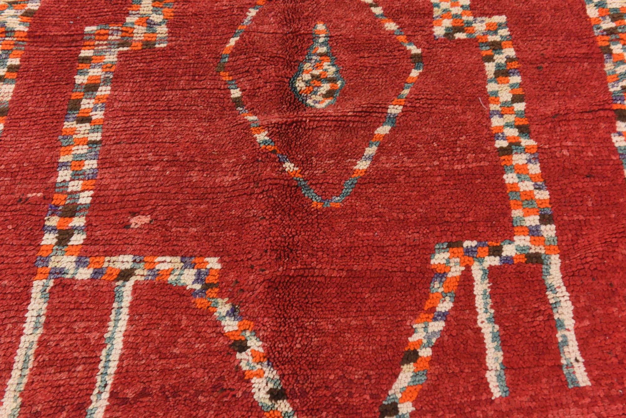 5' 4 x 13' 2 Hand Knotted Moroccan Wool Runner Rug