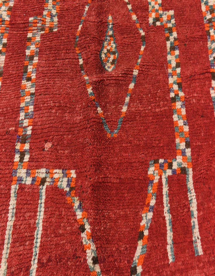 Detail image of 5' 4 x 13' 2 Hand Knotted Moroccan Wool Runner Rug