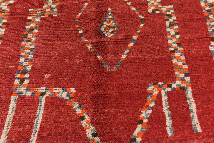 Detail image of 5' 4 x 13' 2 Hand Knotted Moroccan Wool Runner Rug