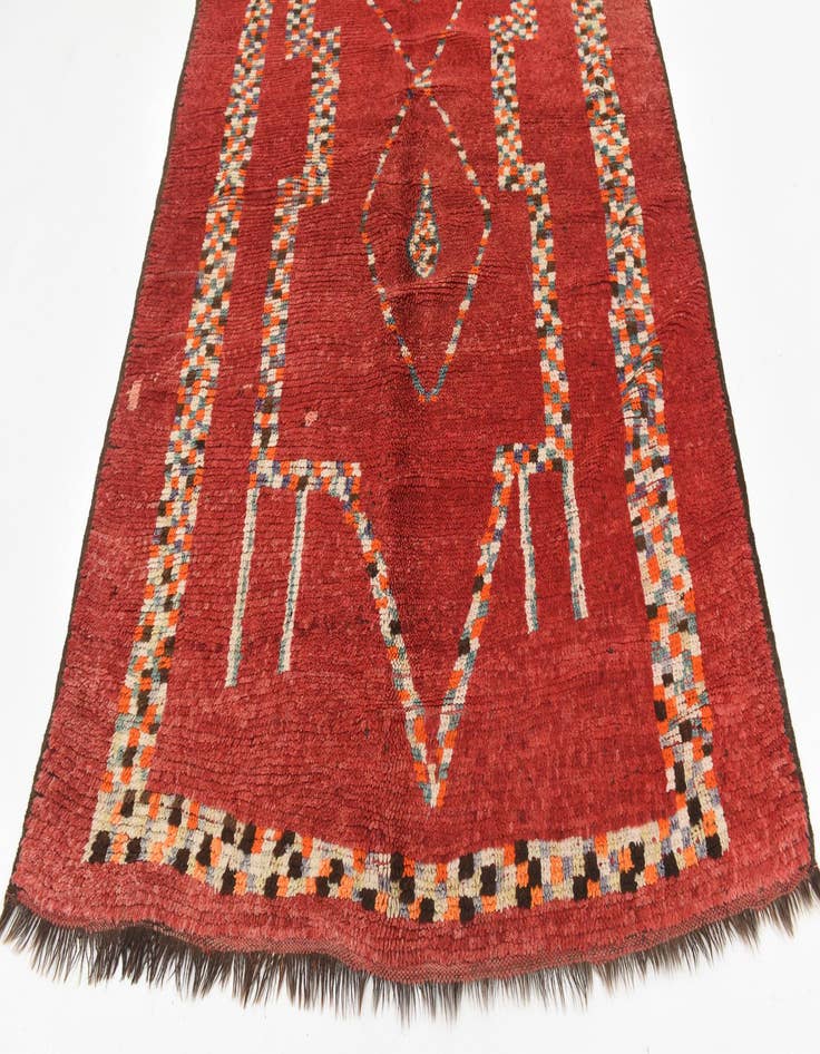Detail image of 5' 4 x 13' 2 Hand Knotted Moroccan Wool Runner Rug