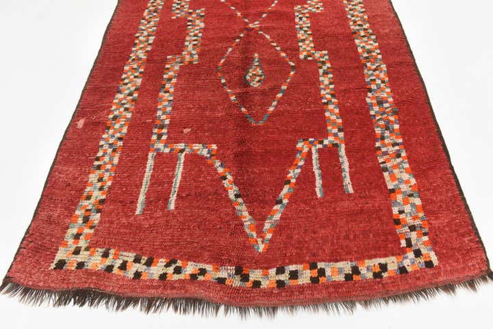 5' 4 x 13' 2 Hand Knotted Moroccan Wool Runner Rug