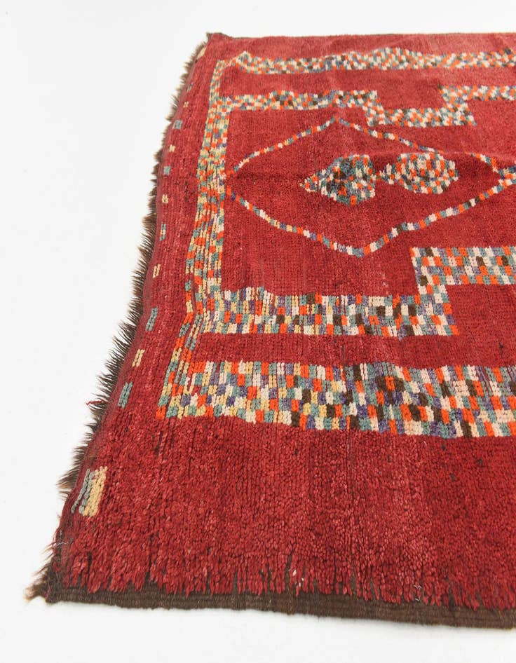 Detail image of 5' 4 x 13' 2 Hand Knotted Moroccan Wool Runner Rug