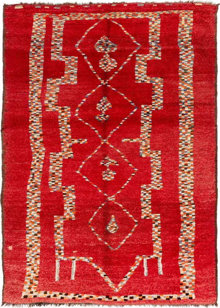 5' 4 x 13' 2 Hand Knotted Moroccan Wool Runner Rug