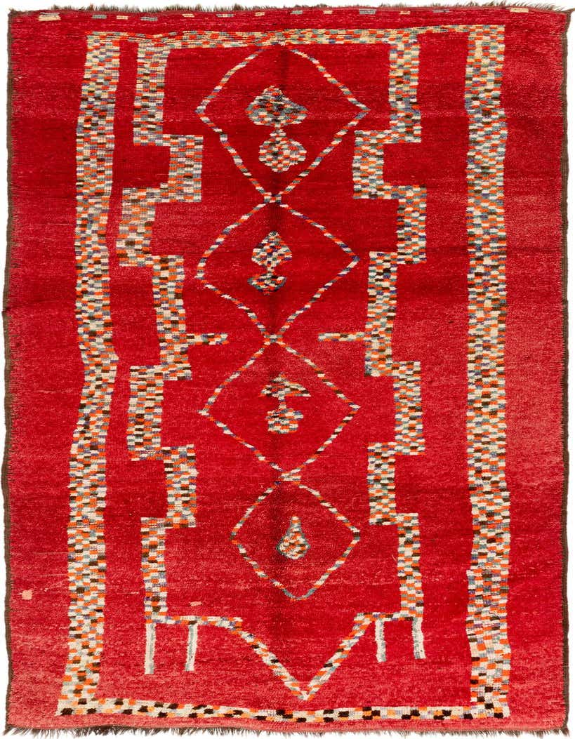 5' 4 x 13' 2 Hand Knotted Moroccan Wool Runner Rug