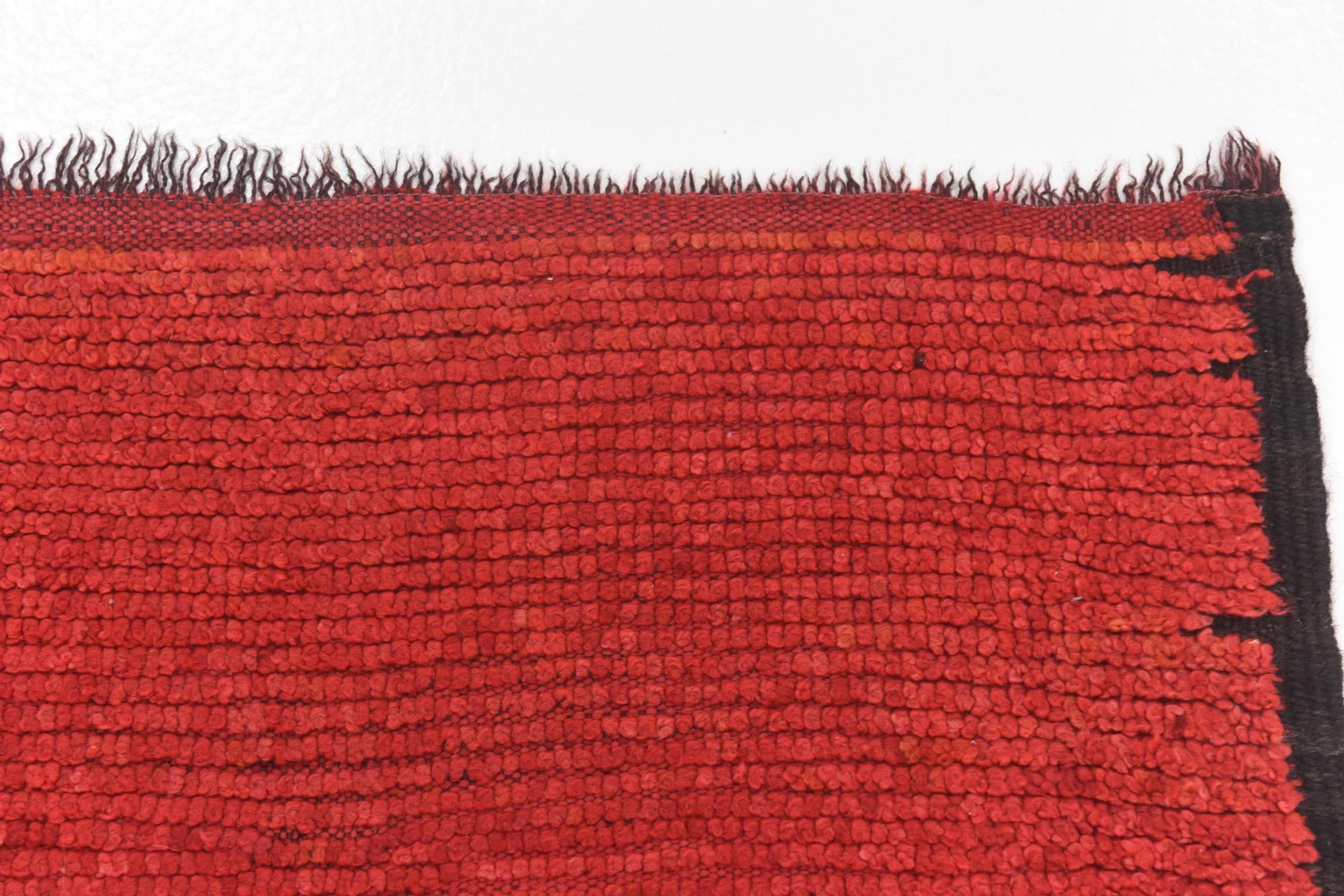 4' 10 x 12' 5 Hand Knotted Moroccan Wool Runner Rug