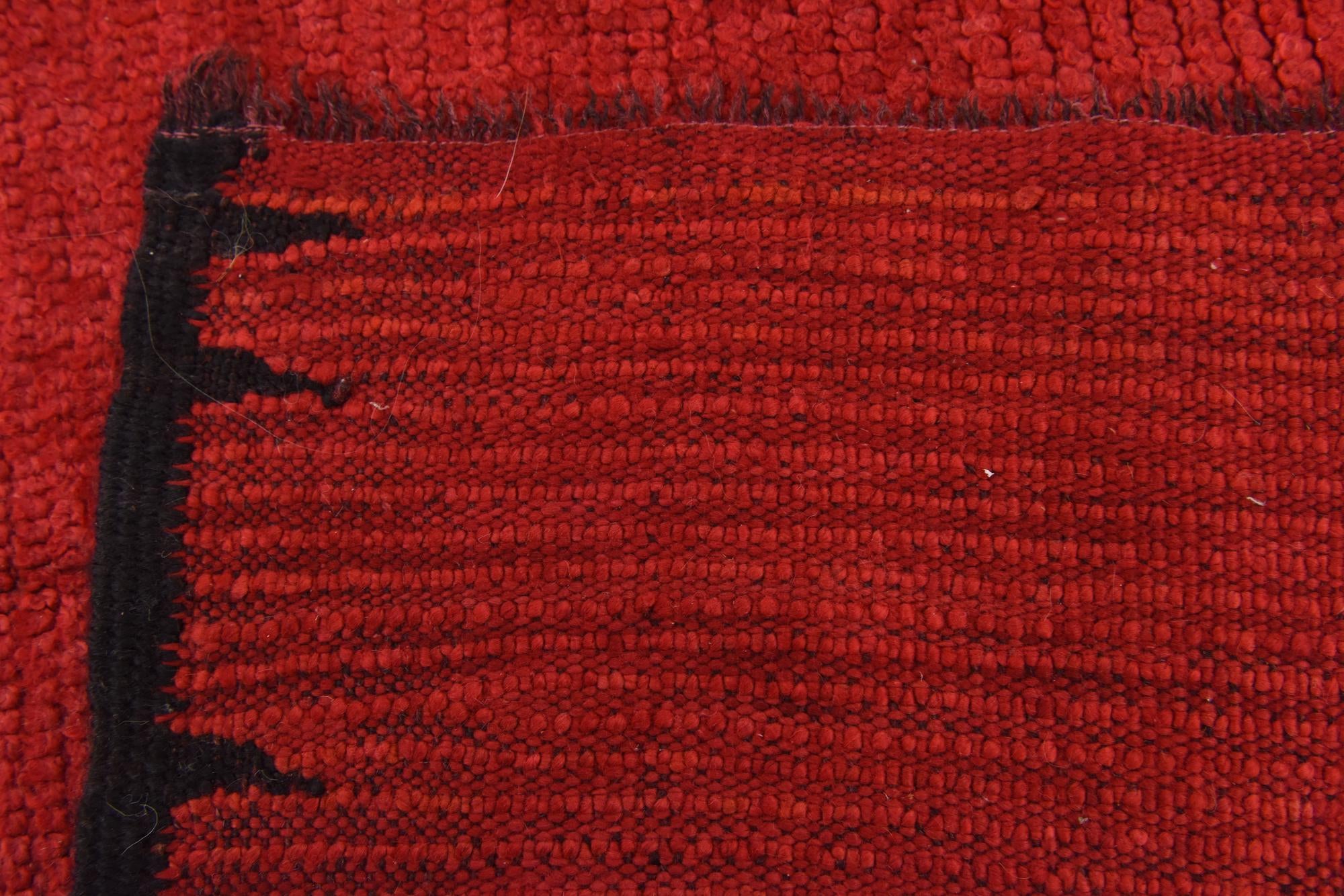4' 10 x 12' 5 Hand Knotted Moroccan Wool Runner Rug