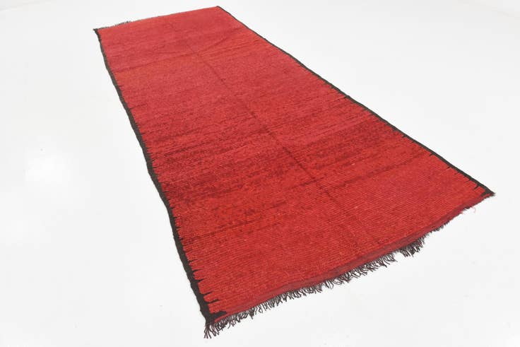 Detail image of 4' 10 x 12' 5 Hand Knotted Moroccan Wool Runner Rug