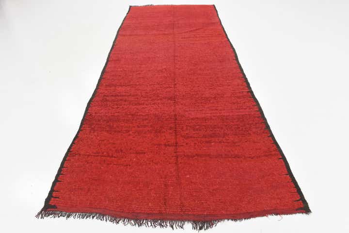 4' 10 x 12' 5 Hand Knotted Moroccan Wool Runner Rug