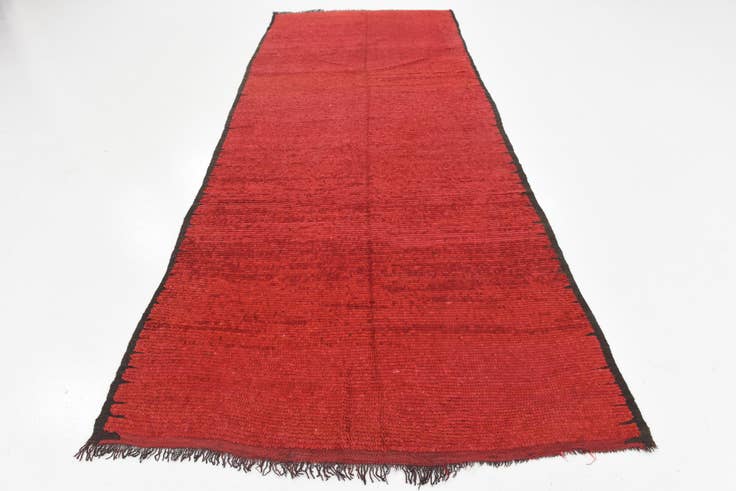 Detail image of 4' 10 x 12' 5 Hand Knotted Moroccan Wool Runner Rug