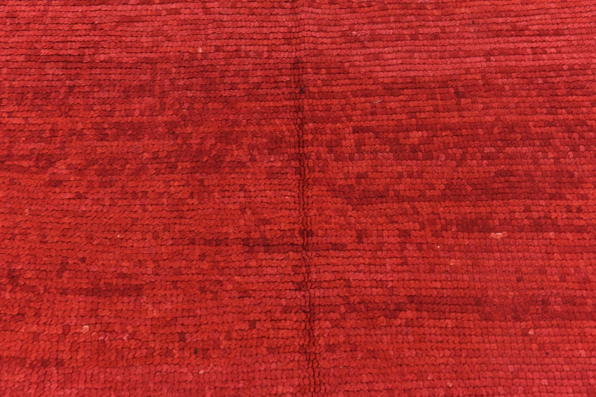 4' 10 x 12' 5 Hand Knotted Moroccan Wool Runner Rug