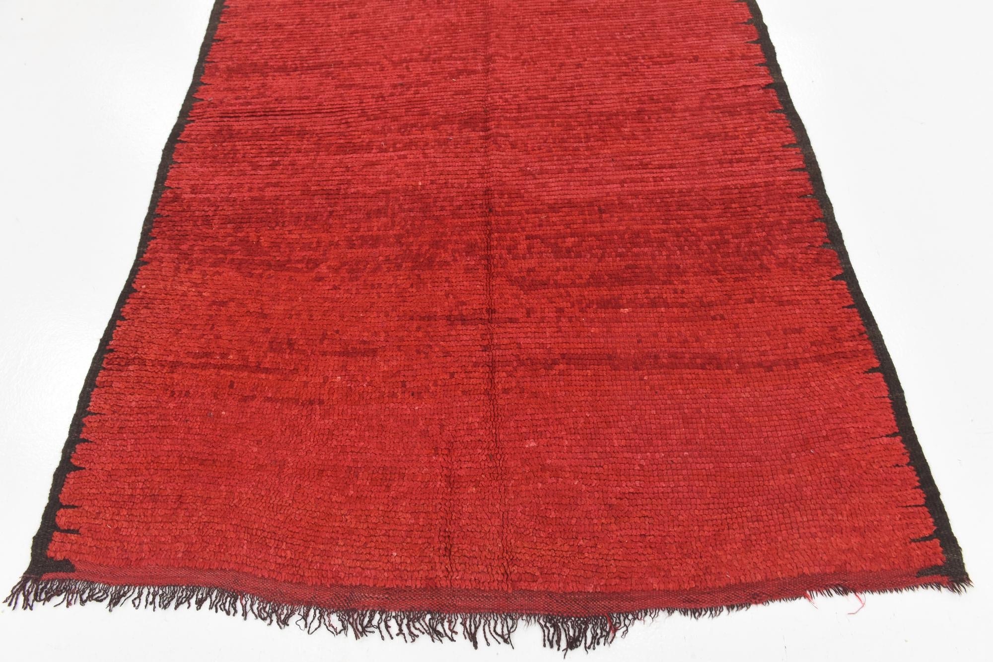 4' 10 x 12' 5 Hand Knotted Moroccan Wool Runner Rug