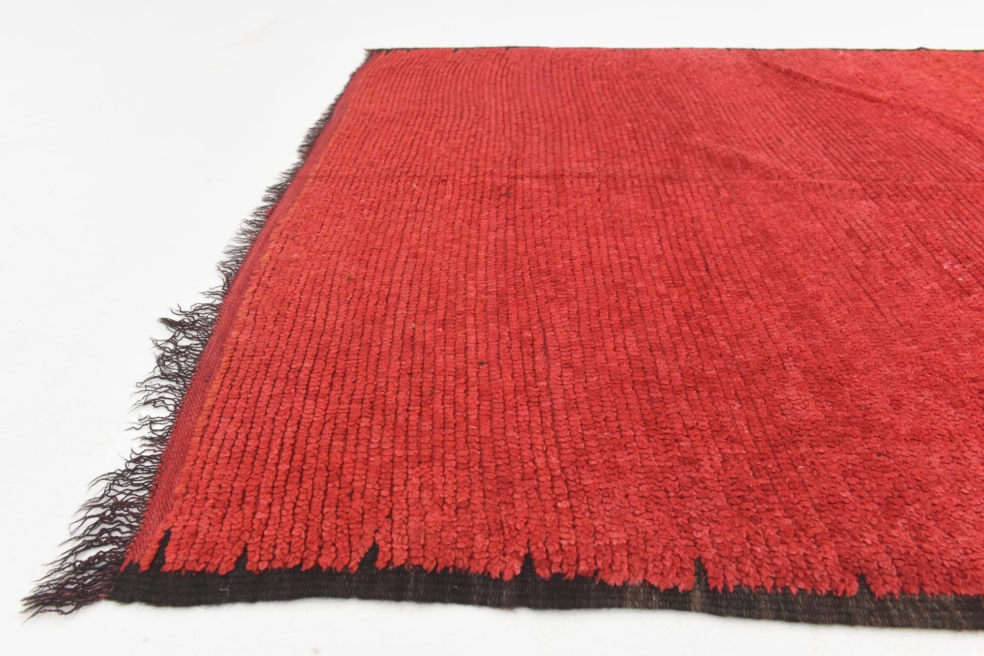4' 10 x 12' 5 Hand Knotted Moroccan Wool Runner Rug