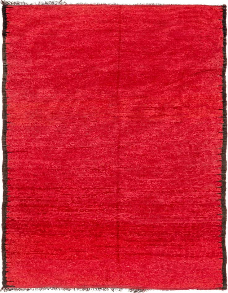 Detail image of 4' 10 x 12' 5 Hand Knotted Moroccan Wool Runner Rug