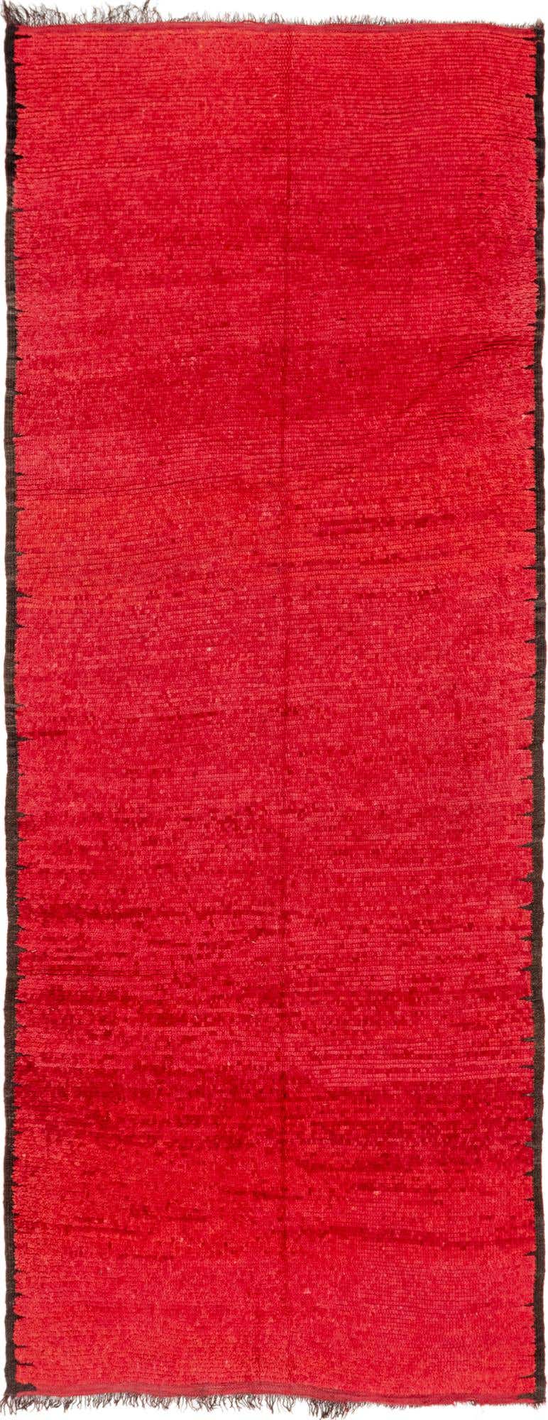 4' 10 x 12' 5 Hand Knotted Moroccan Wool Runner Rug