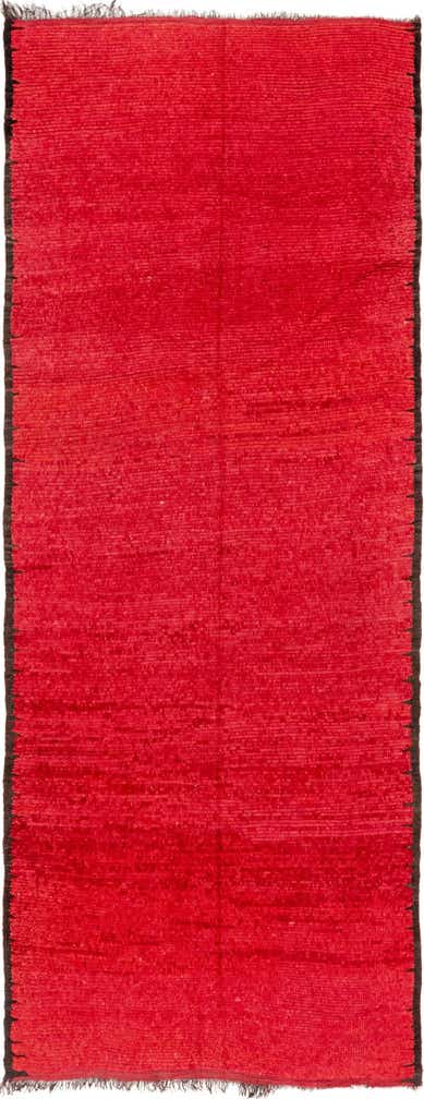 4' 10 x 12' 5 Hand Knotted Moroccan Wool Runner Rug