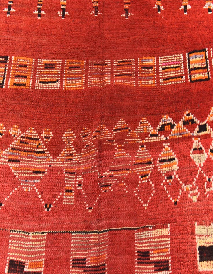 Detail image of 5' 4 x 11' 10  Hand Knotted Moroccan Wool Runner Rug