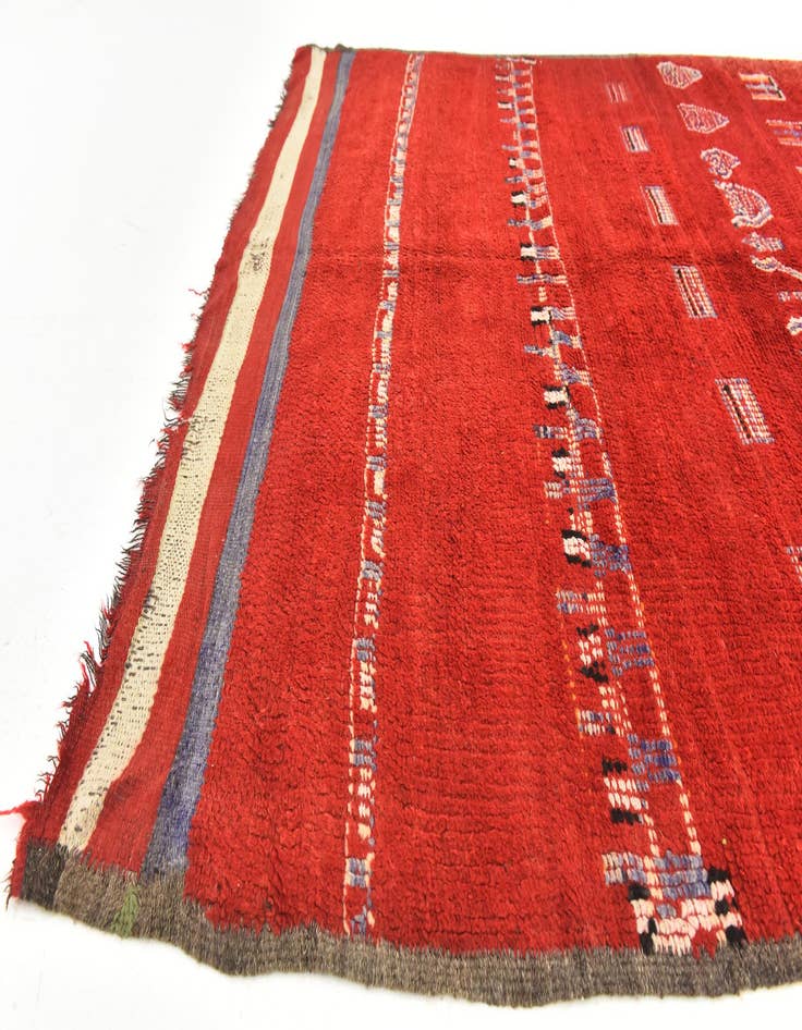 Detail image of 5' 4 x 11' 10  Hand Knotted Moroccan Wool Runner Rug