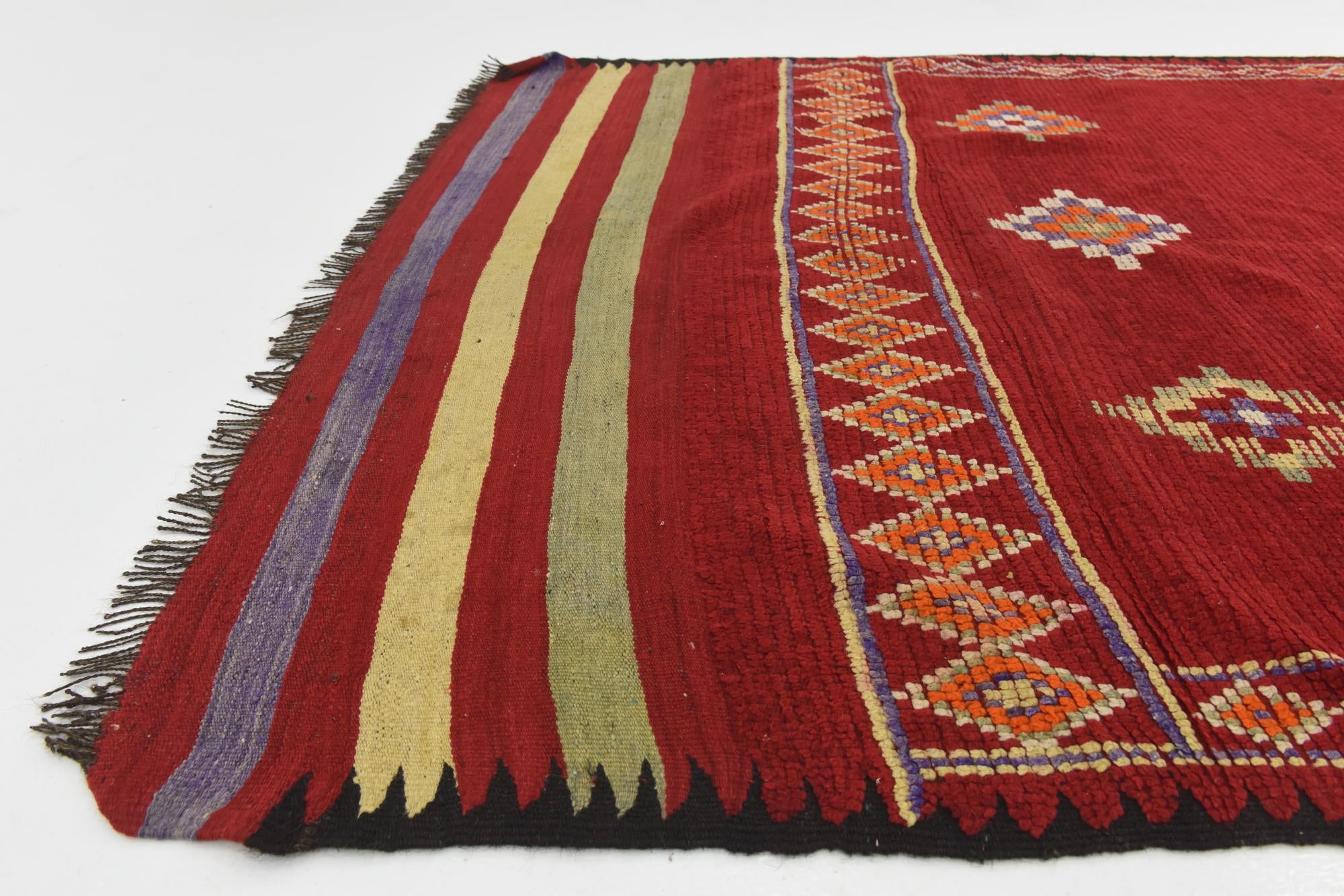 5' 9 x 13' 9 Hand Knotted Moroccan Wool Runner Rug