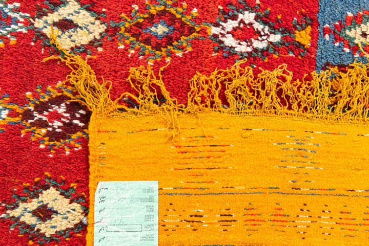 4' 3 x 9' 8 Hand Knotted Moroccan Oriental Wool Runner Rug