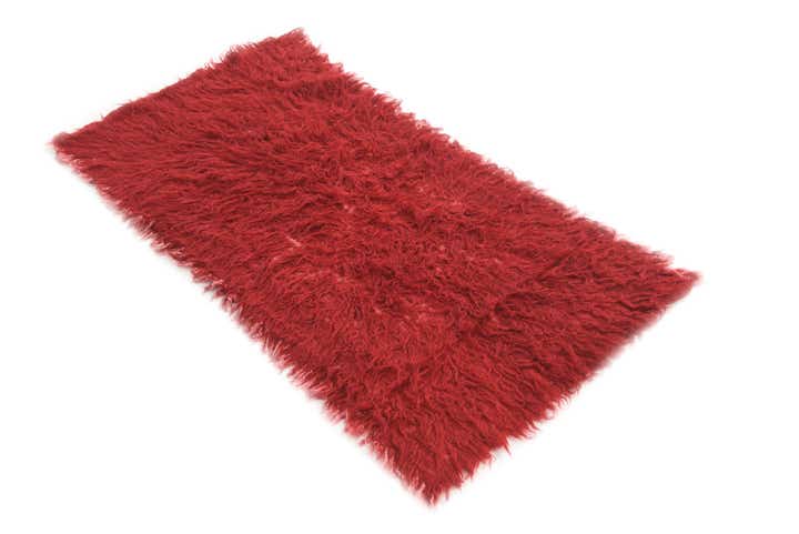 2' x 4' 3 Hand Knotted Moroccan Wool Runner Rug