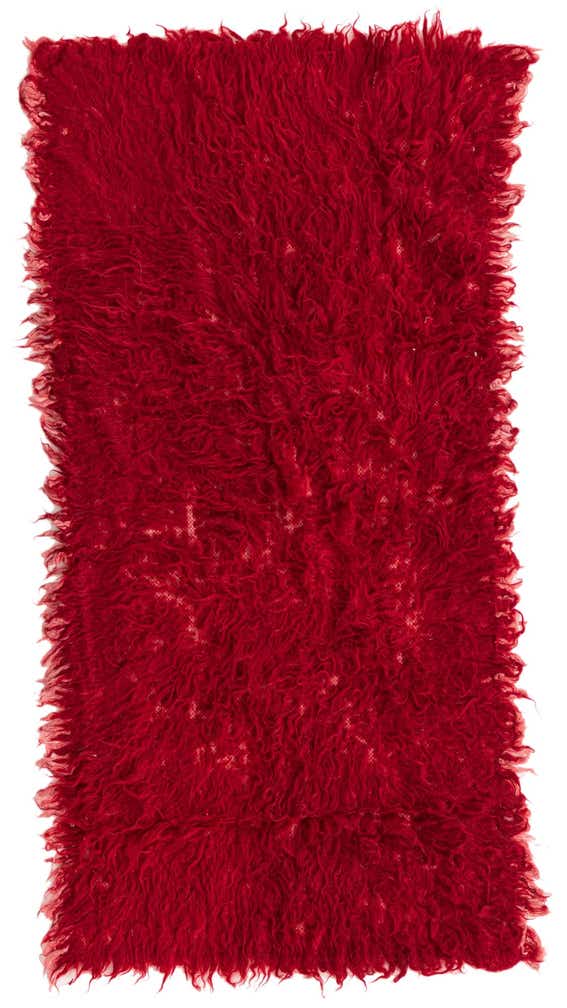 2' x 4' 3 Hand Knotted Moroccan Wool Runner Rug