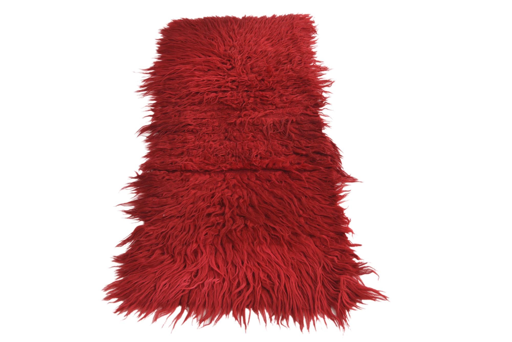 2' 2 x 5' 5 Hand Knotted Moroccan Wool Runner Rug