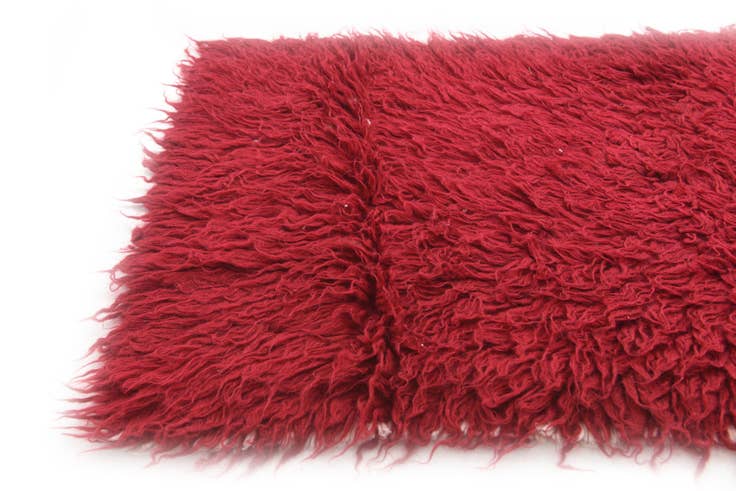 Detail image of 2' 3 x 4' 3 Hand Knotted Moroccan Wool Runner Rug