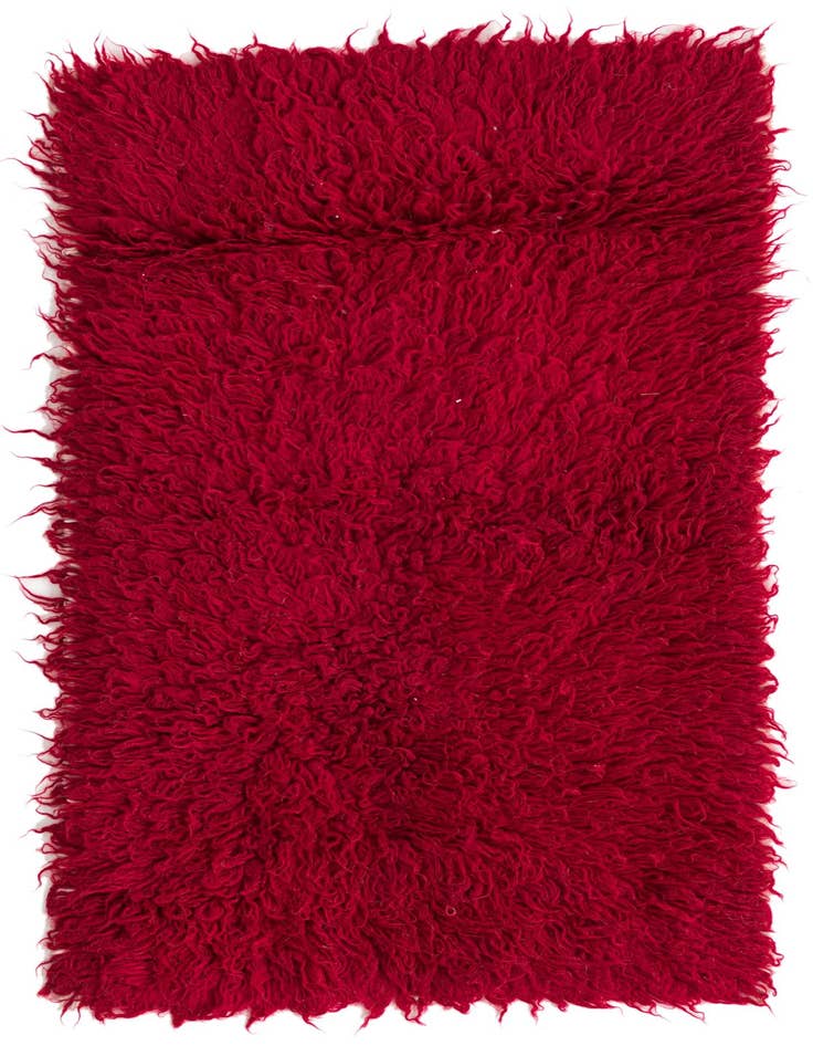 Detail image of 2' 3 x 4' 3 Hand Knotted Moroccan Wool Runner Rug