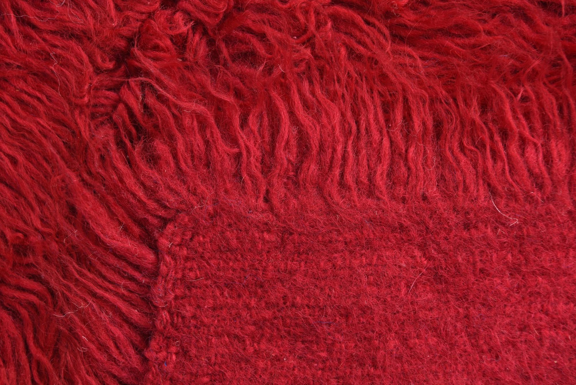 2' x 4' 2 Hand Knotted Moroccan Wool Runner Rug
