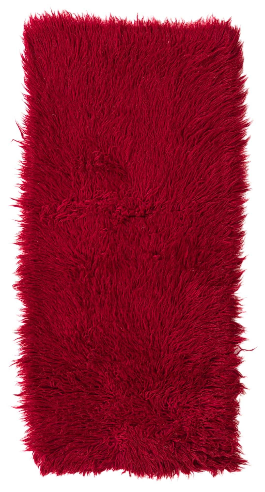 2' x 4' 2 Hand Knotted Moroccan Wool Runner Rug