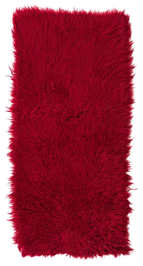 2' x 4' 2 Hand Knotted Moroccan Wool Runner Rug