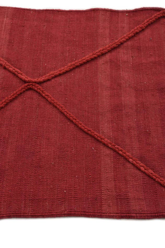 Detail image of 2' 8 x 9' 9 Hand Knotted Moroccan Wool Runner Rug