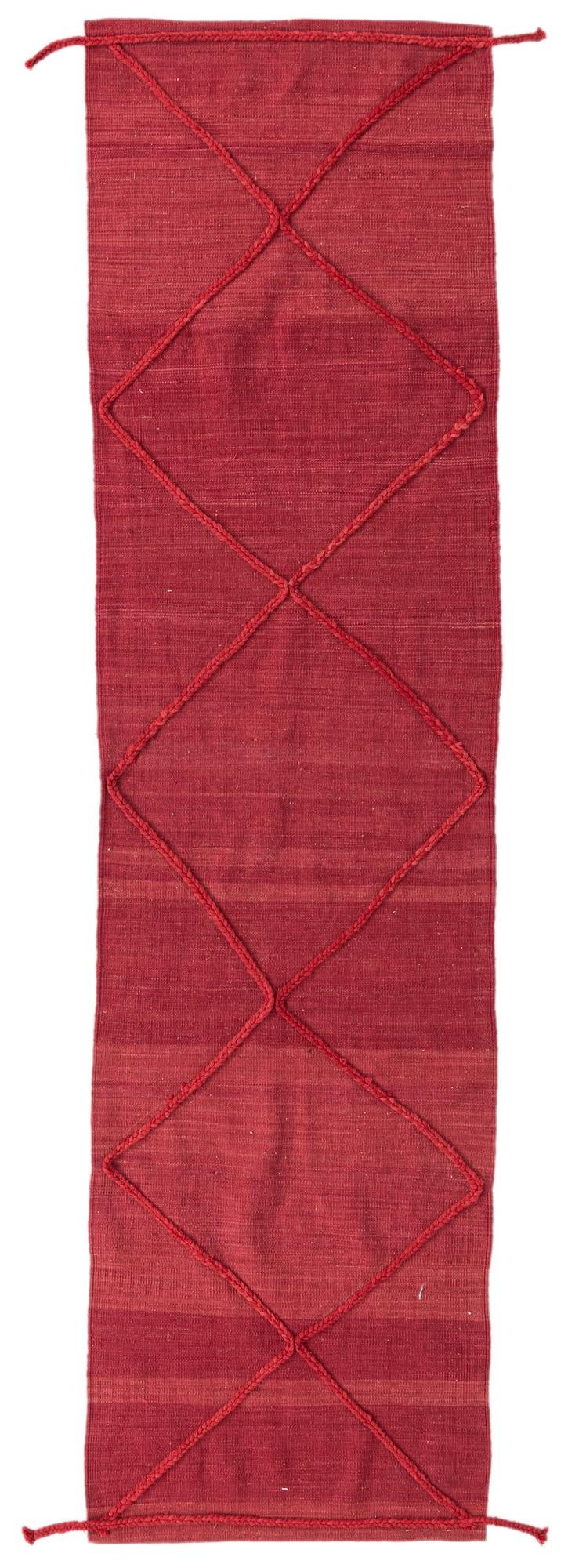 2' 8 x 9' 9 Hand Knotted Moroccan Wool Runner Rug