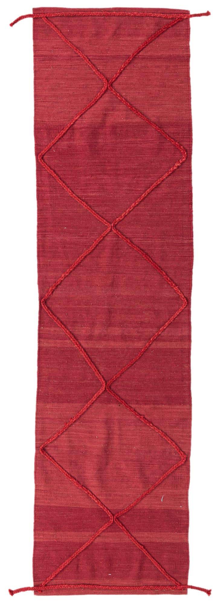 2' 8 x 9' 9 Hand Knotted Moroccan Wool Runner Rug
