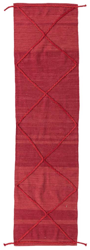 2' 8 x 9' 9 Hand Knotted Moroccan Wool Runner Rug